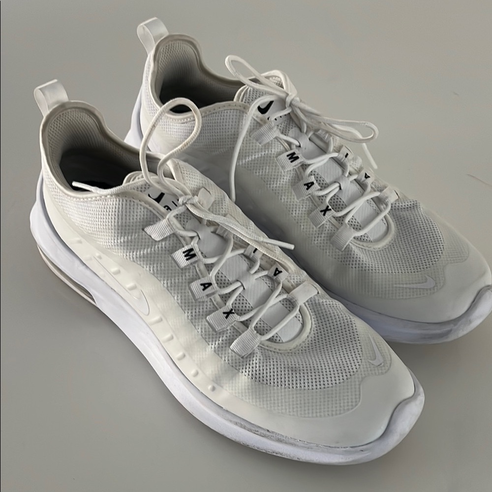 Nike Women’s  White Air Max Shoes. Size 12. Worn twice
